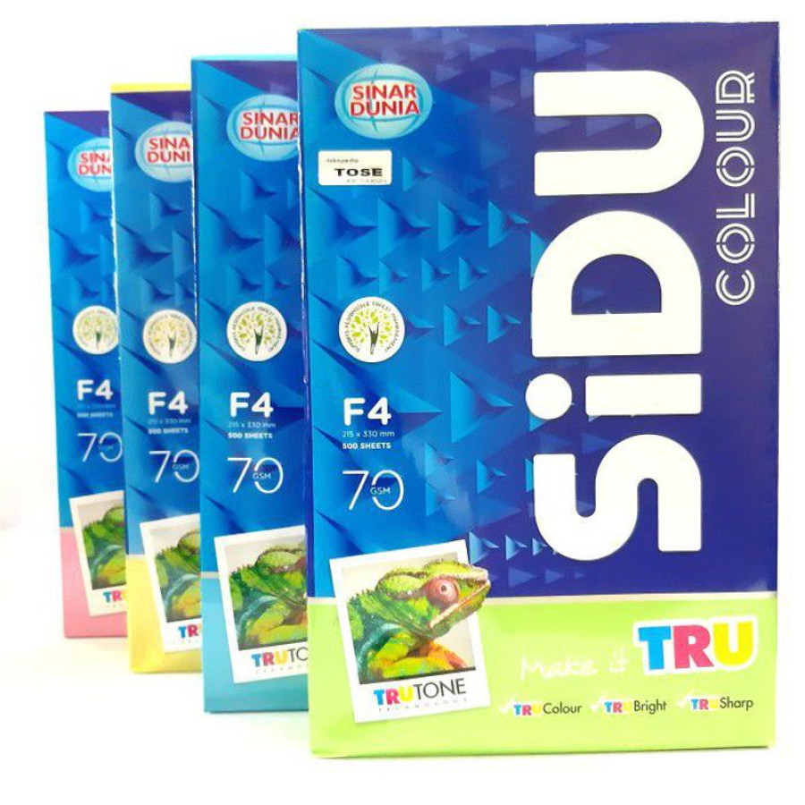 Kertas HVS Warna SIDU F4 70 Gsm