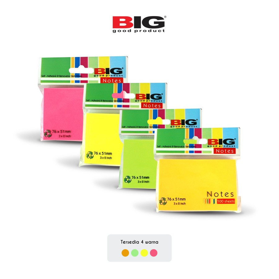 Sticky Note (Postit) BIG 76x51 (PACK) - depan