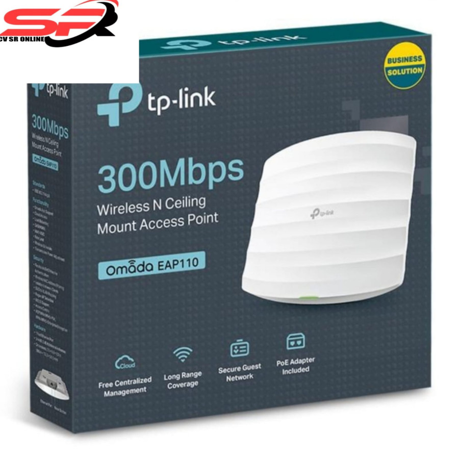 TPLINK EAP110 300Mbps Wireless N Ceiling Mount Access Point TL-EAP110 - utama