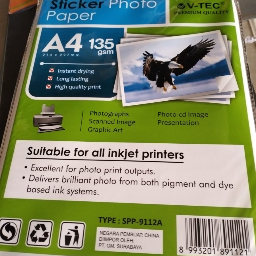 KERTAS STICKER GLOSSY A4 VITEC