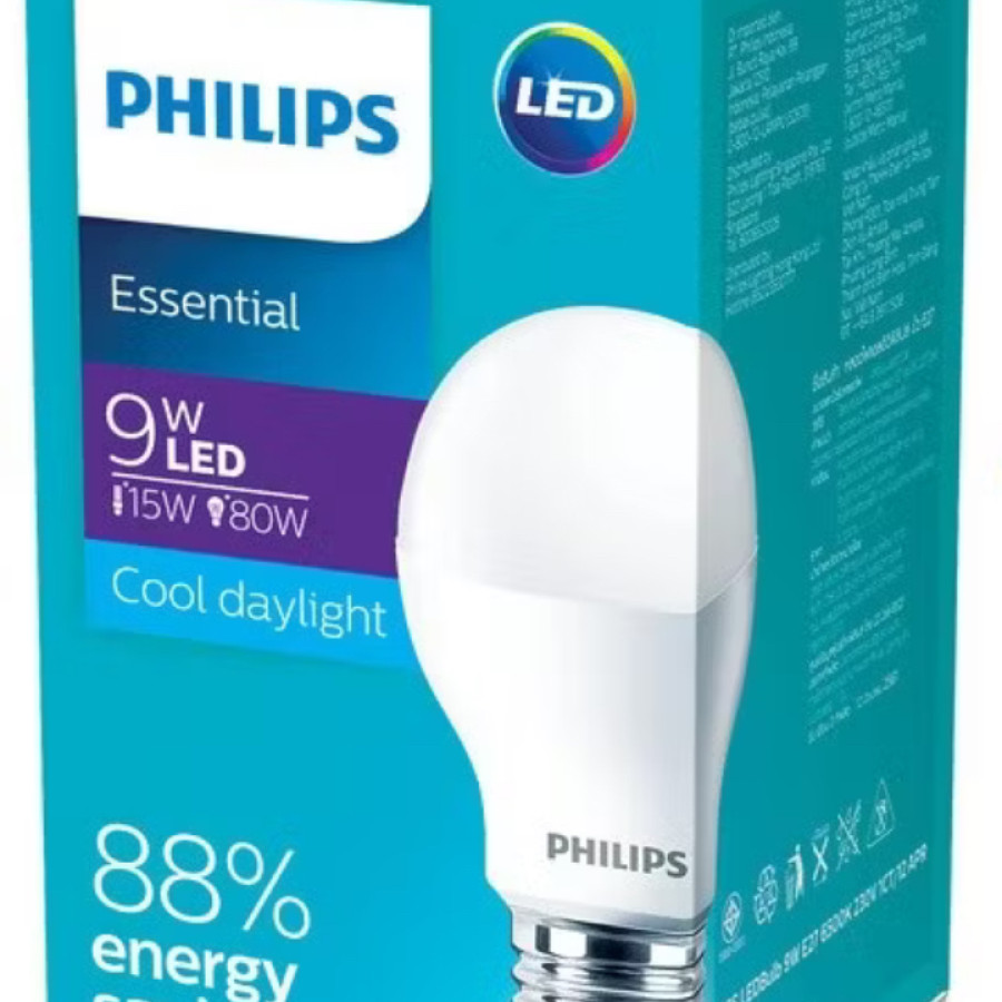 Philips Essential Lampu LED bulb 9Watt Putih