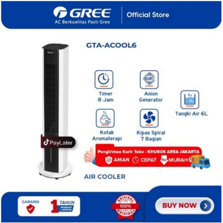 Tower Fan Air Cooler Kipas Angin Gree Model GTA-ACOOL6