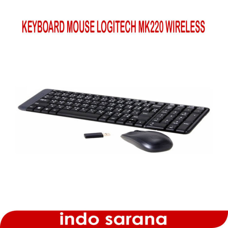 Logitech MK220 Wireless Keyboard Mouse Combo - samping