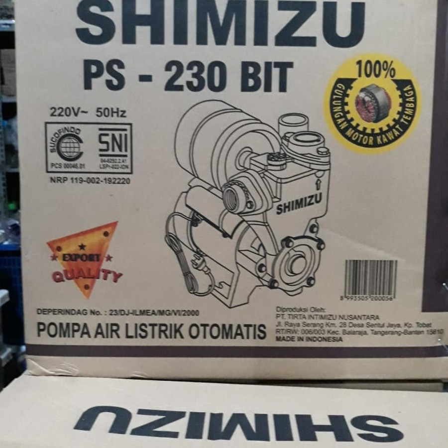 Mesin Pompa Air Shimizu Otomatis PS 230 BIT - samping