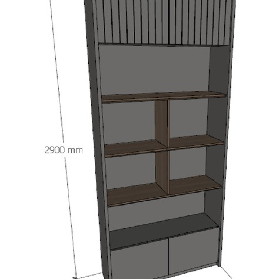 Lemari Dinding Custom HPL Sekre - samping