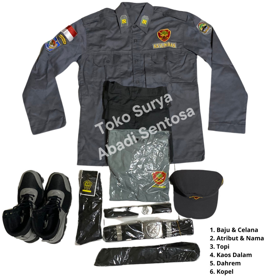 Seragam Linmas Lengkap Paket A - utama