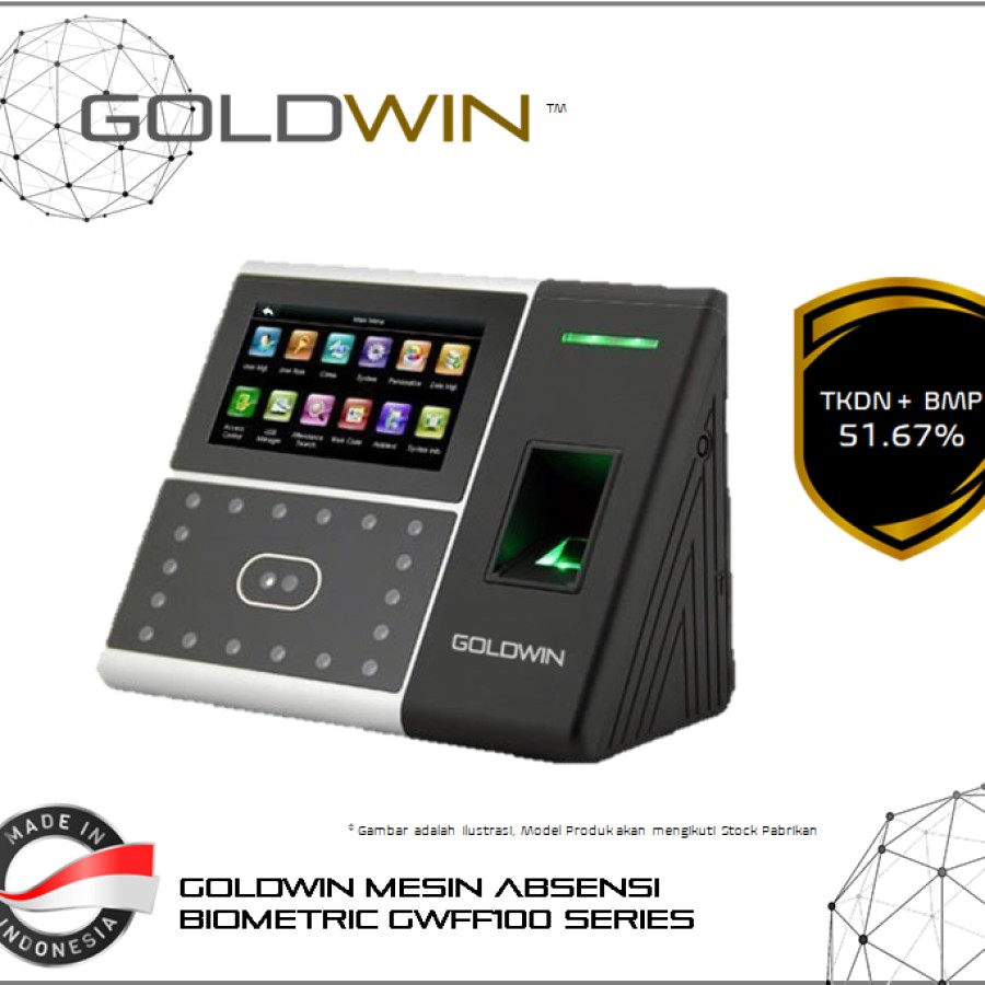 GOLDWIN MESIN ABSENSI & ACCESS DOOR BIOMETRIC GWFF100AC