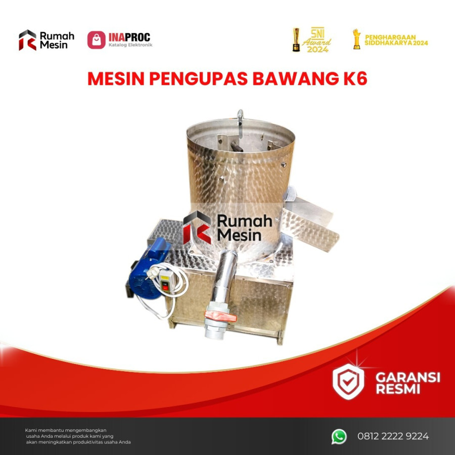 MESIN PENGUPAS BAWANG K6 - depan