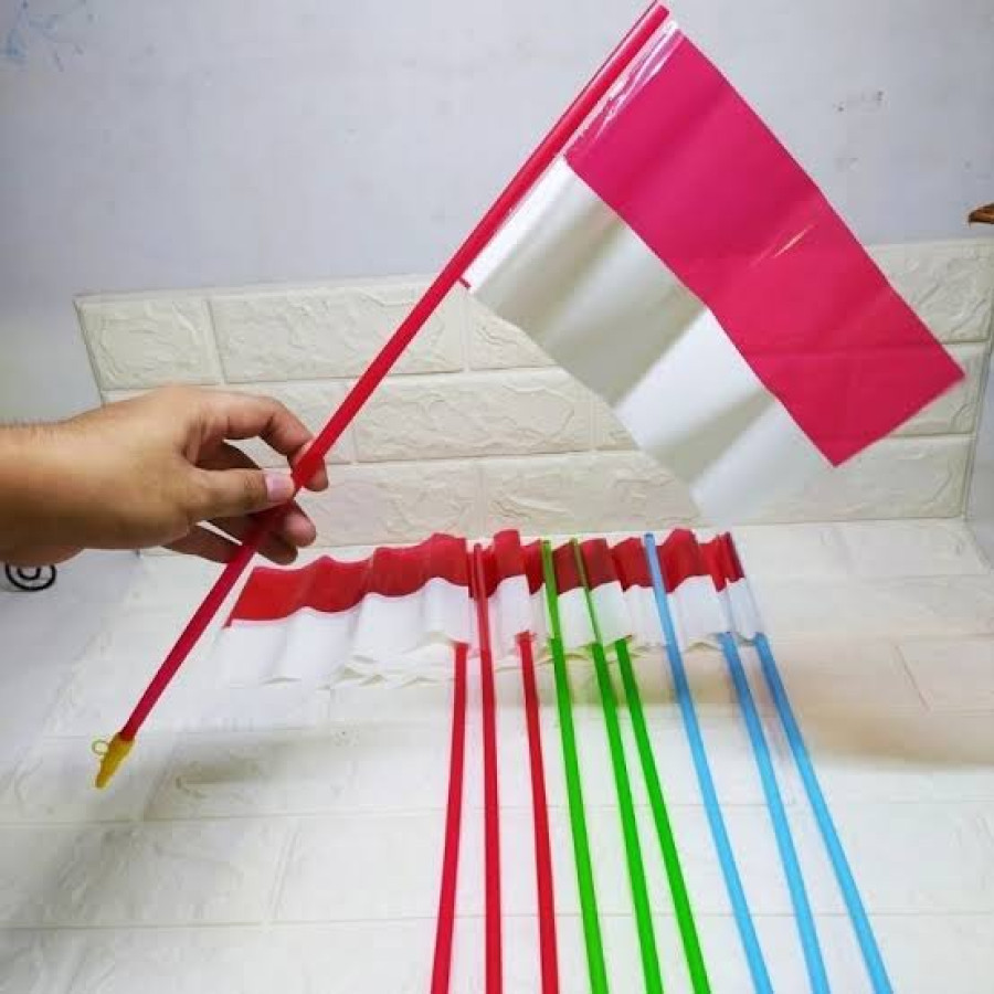 Bendera tongkat plastik Peluit / Pak 20pcs - depan