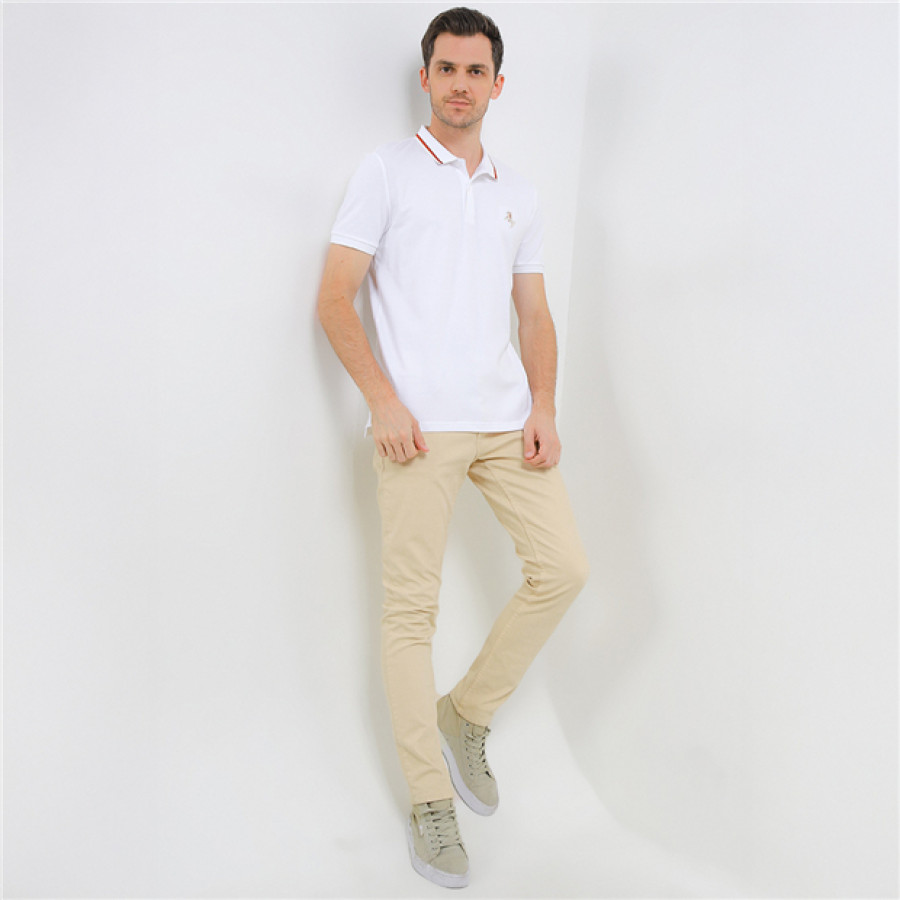 Kaos Berkerah Giordano Small Napoleon Polo - depan