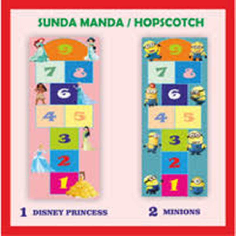 MAINAN KARPET ENGKLEK JUMBO/SUNDAMANDA/TAPAK GUNUNG/HOPSCOTCH MINION DISNEY - princess2x1m - depan