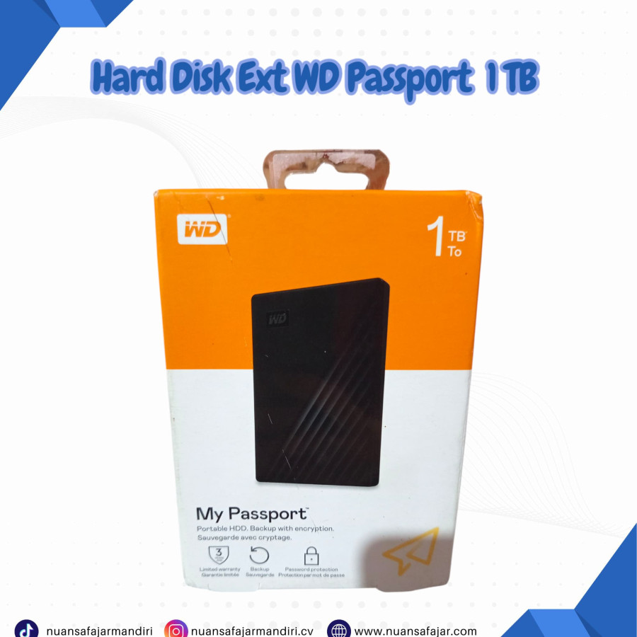 HARD DISK EXT WD PASSPORT 1 TB