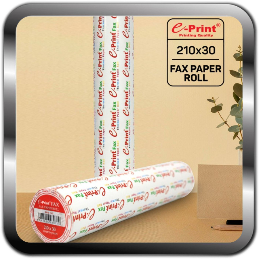 Kertas Fax merk. e-Print Standar Merah 210 x 30mm Panjang 17m - utama