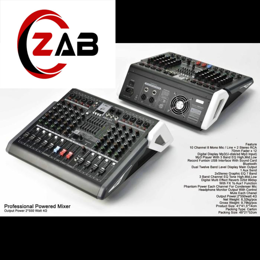 Mixer Audio USB 10 Channel - depan