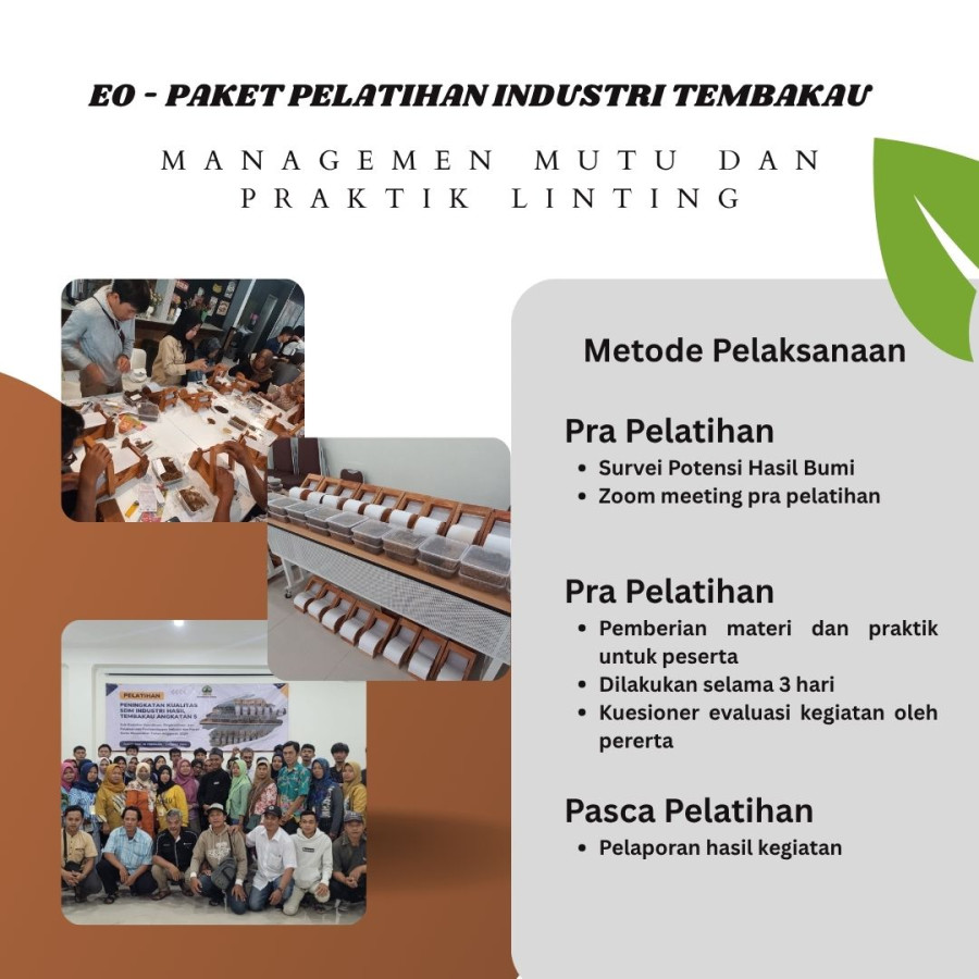 EO - Pelatihan Industri Tembakau - depan