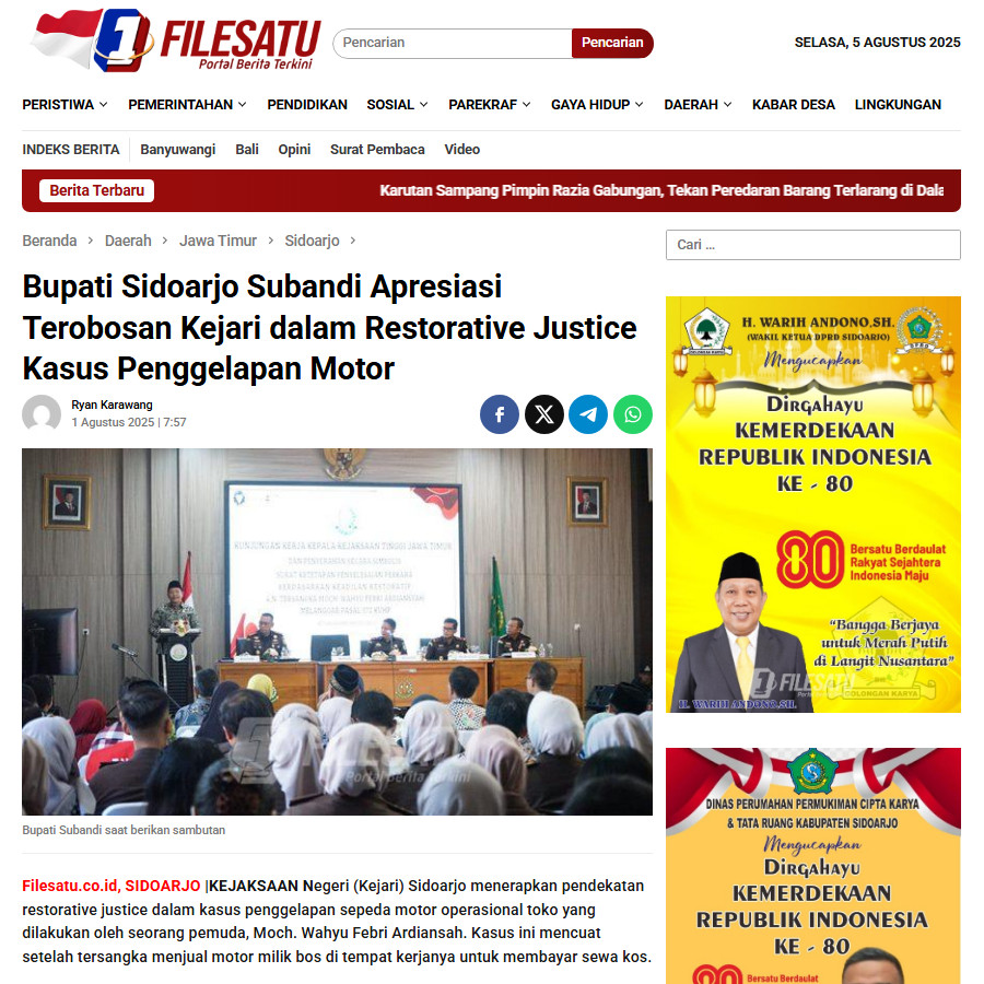Publikasi Media Online - Advertorial - samping