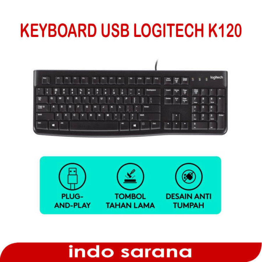 Paket Keyboard Mouse Logitech Kabel - utama