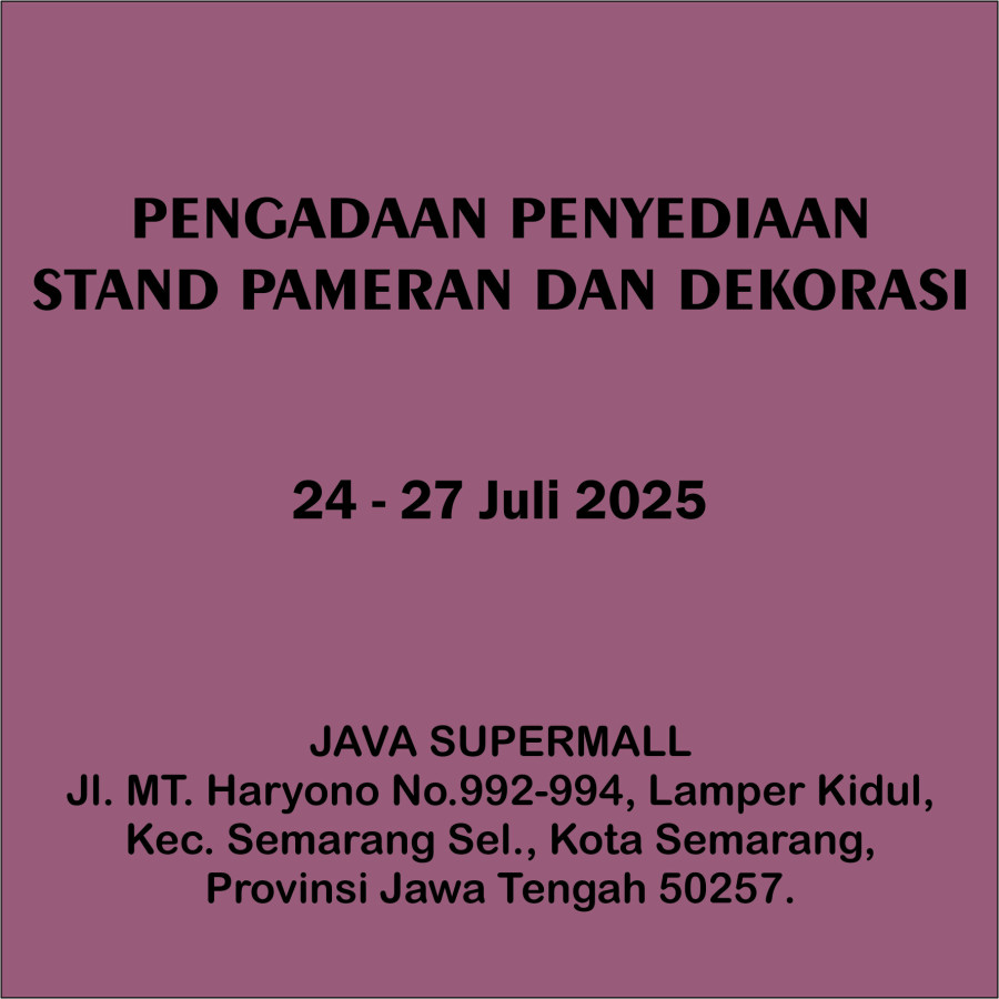 PENGADAAN PENYEDIAAN STAND PAMERAN DAN DEKORASI