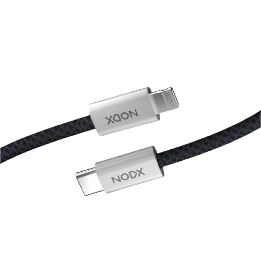 NODX USB-C to Lightning Woven braided Cable - Black (1M) [K02112]