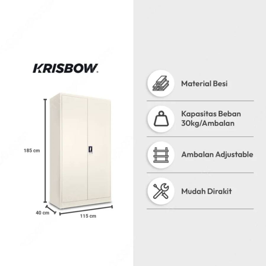 FILE CABINET 4 SHELF 115X39X180 SWING