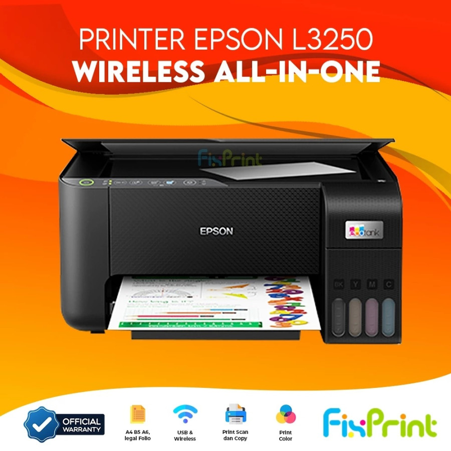 Printer Eco Tank L3250 Print Scan Copy AIO Wifi EcoTank - depan