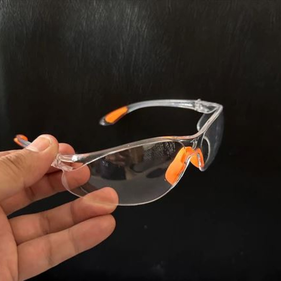 Kacamata Safety Bening / Safety Glasses Clear - depan