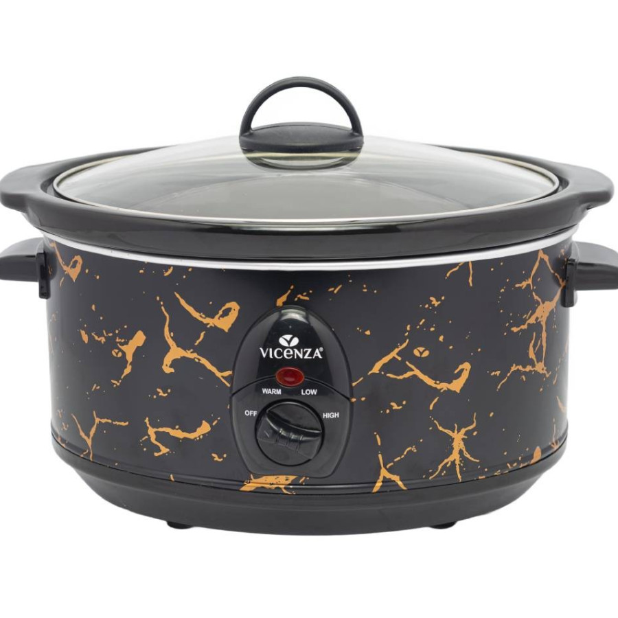 Vicenza Slow Cooker Hitam Marmer VSC03MB 3.5 L