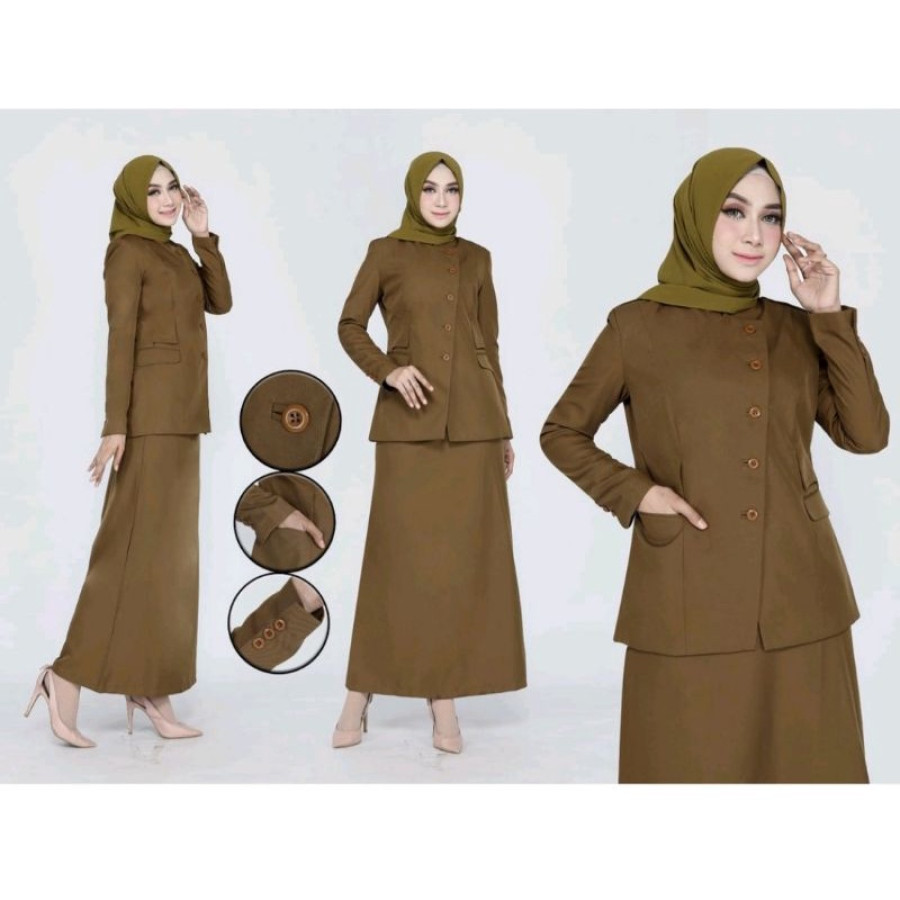 SERAGAM KHAKI / PDH / WASKAT PNS / PPPK PEMDA - samping
