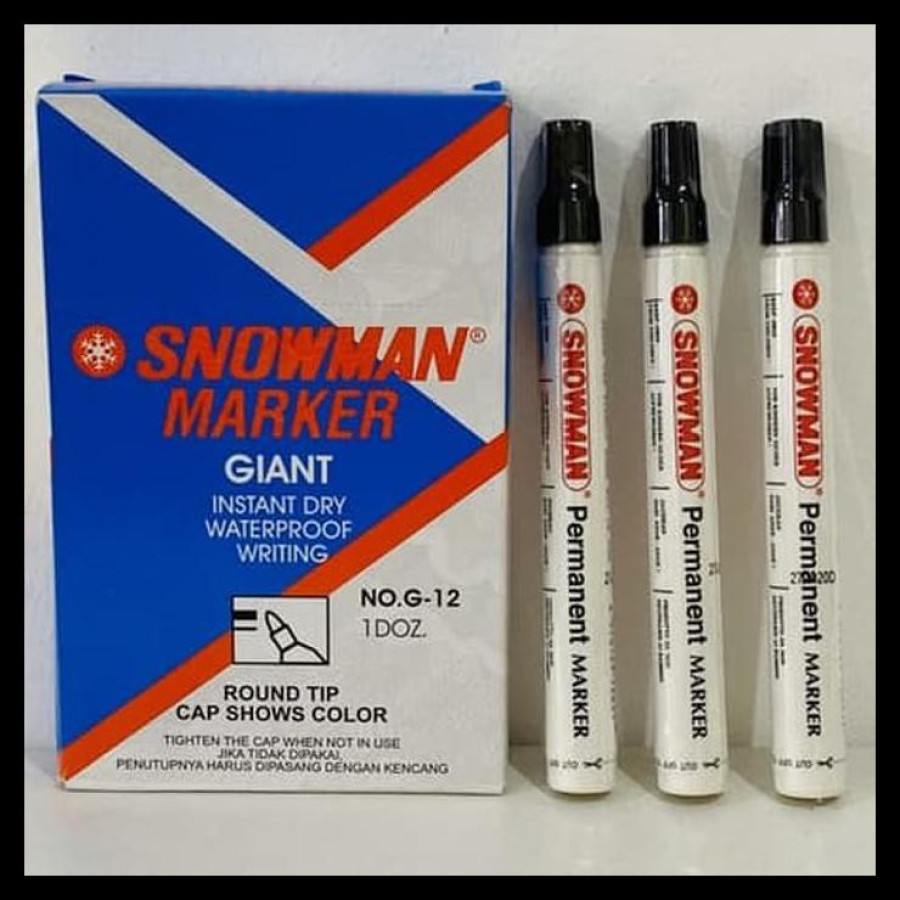Spidol Boardmarker Permanent Snowman G-12