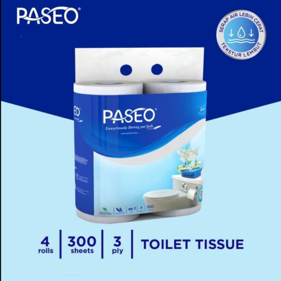 Tissue Paseo Emboss tissue toilet isi 4 roll