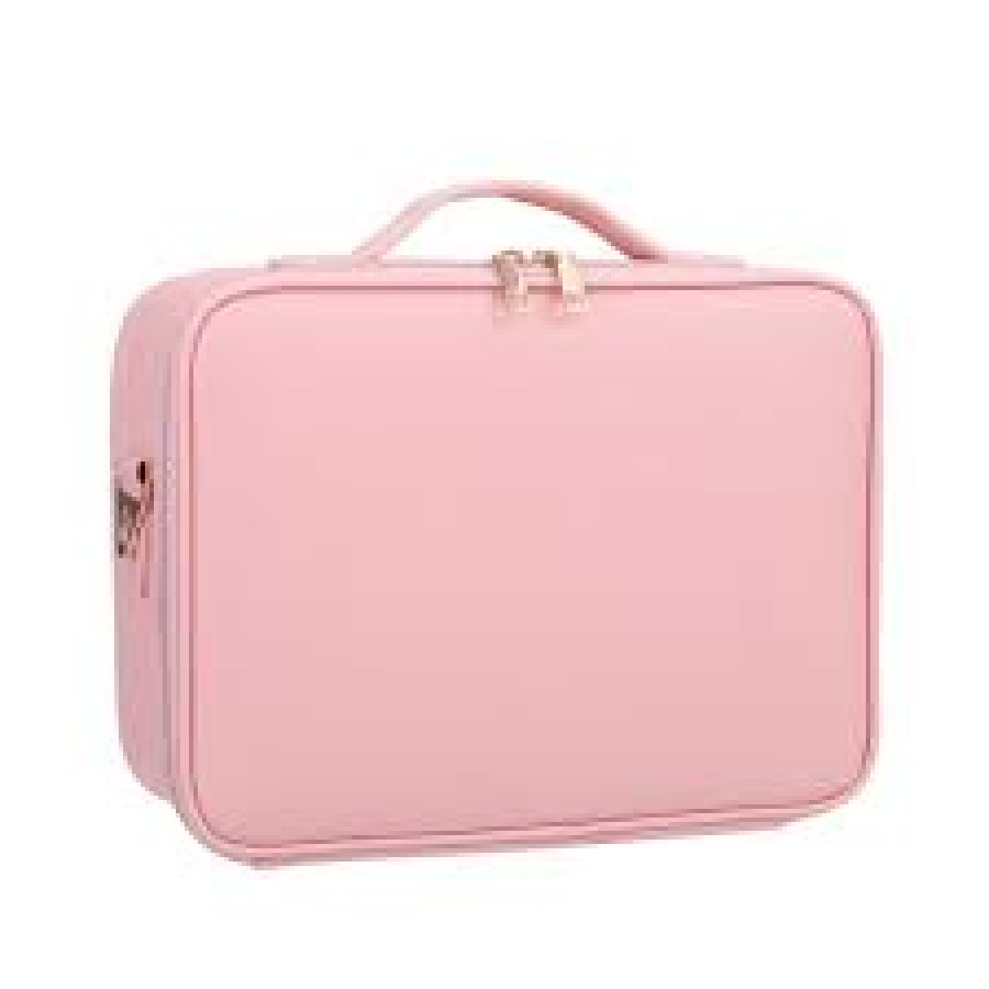 Tas BC Somi R057 Roaming Tas Make Up With Lampu LED - Beauty Case Tas MUA Cosmetic Bag - samping