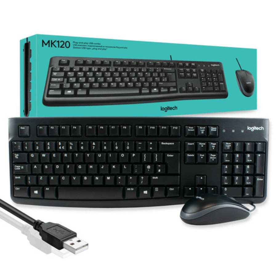 Keyboard Mouse Logitech MK120