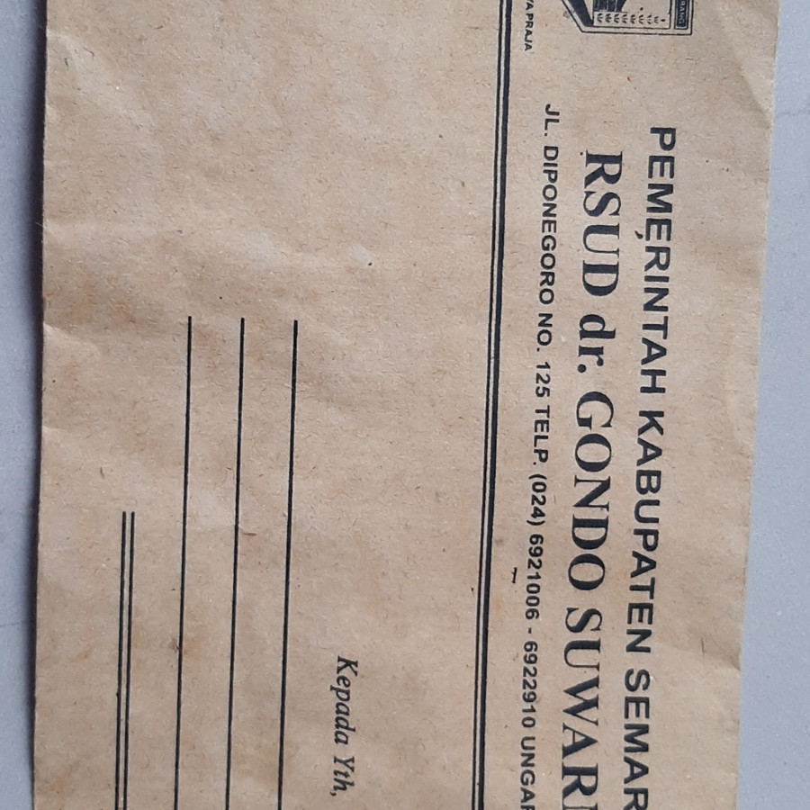 AMPLOP COKLAT DENGAN KOP.