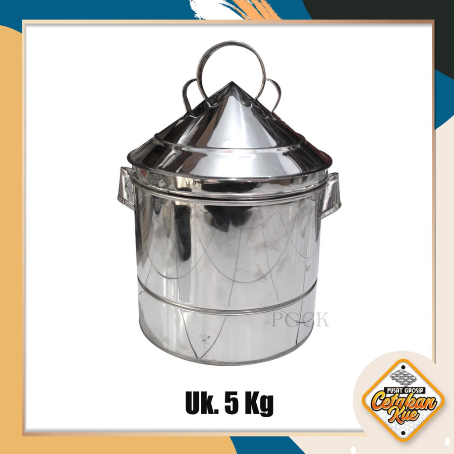 Sewa Dandang Bulat ukuran 5kg Besar Stainless