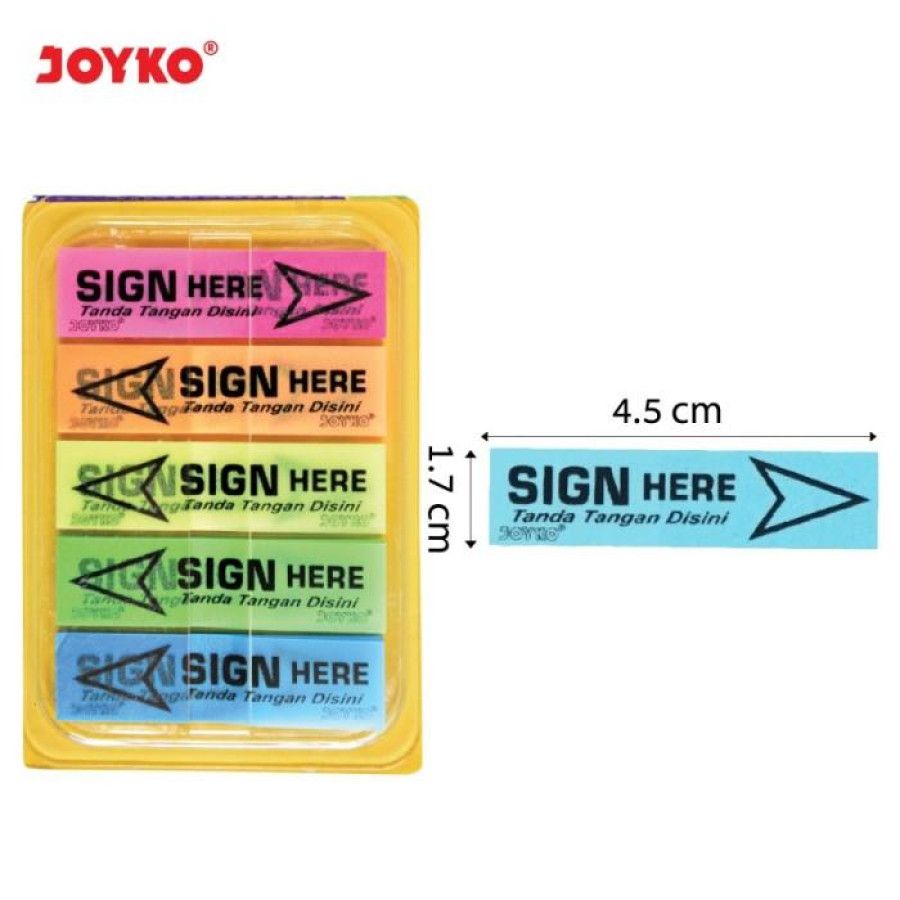 Post it Sign Here Colors  JOYCO - depan
