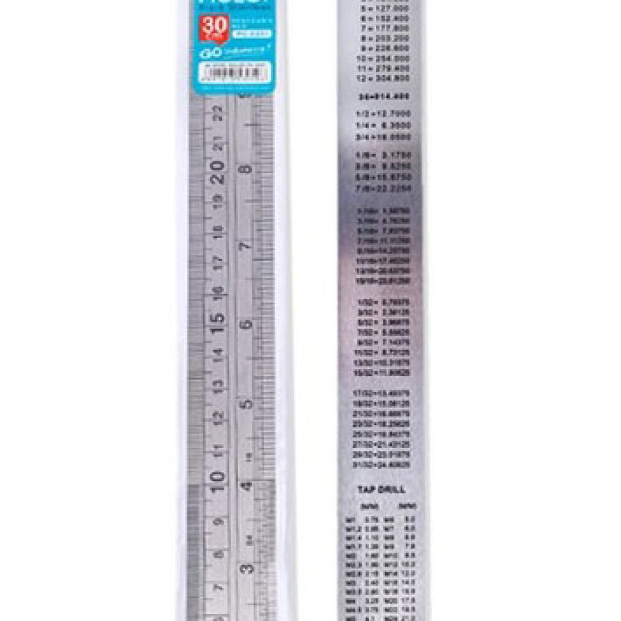 Penggaris besi 30 cm merk BIG