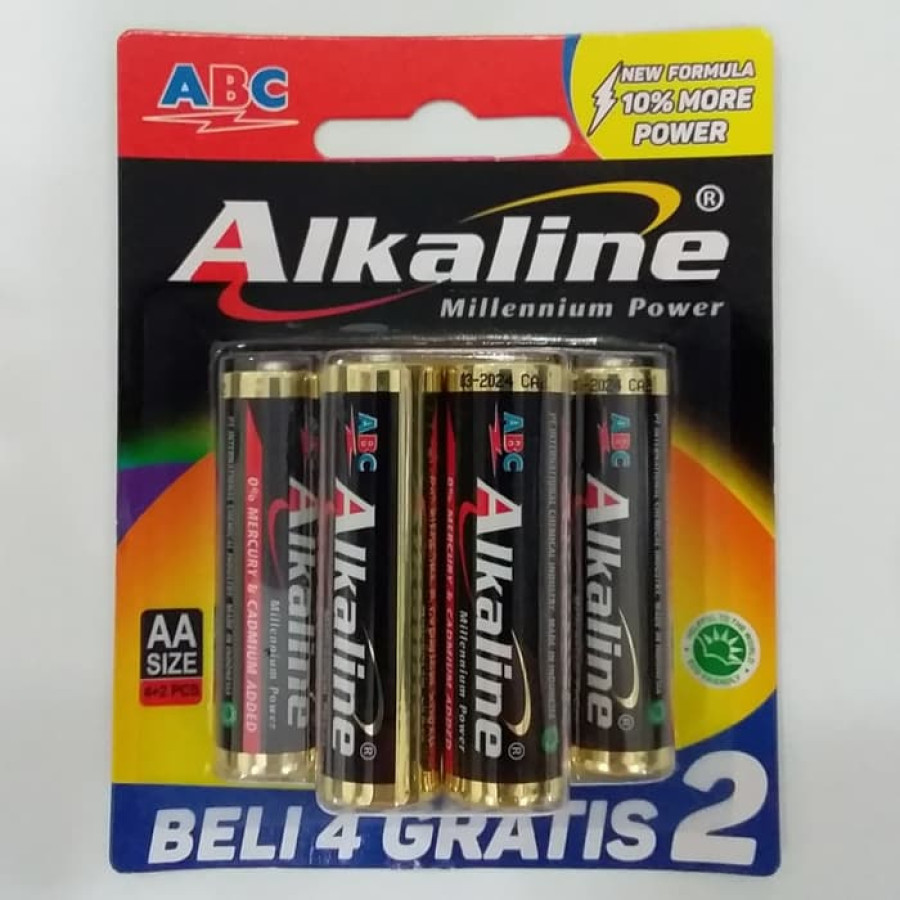 Baterai ABC Alkaline AA - isi 6 pcs