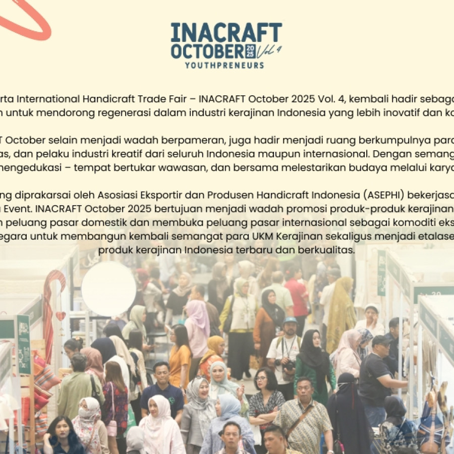 Belanja Sewa Stand Pameran INACRAFT October 2025 - depan