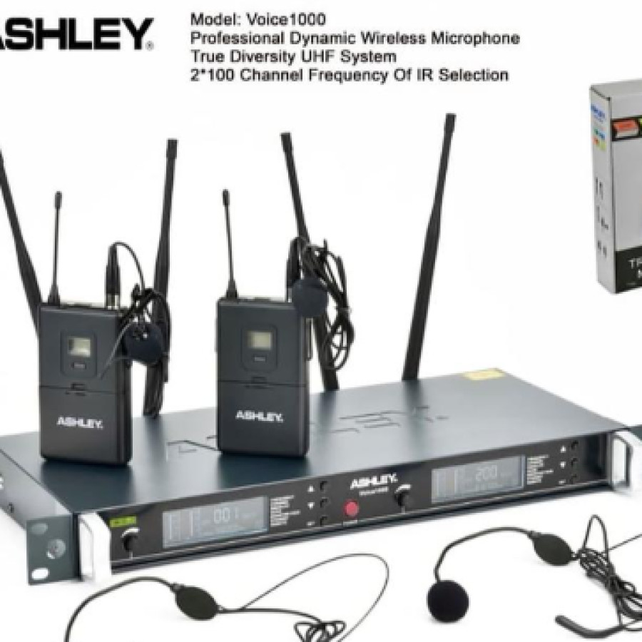 Mic wireless Ashley Voice 1000 JJHH Jepit Bando / VOiCE1000 Headset Clip on