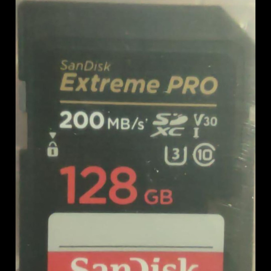Kartu Memory eksternal "sandisk" SDXC Card extreme Pro 128GB