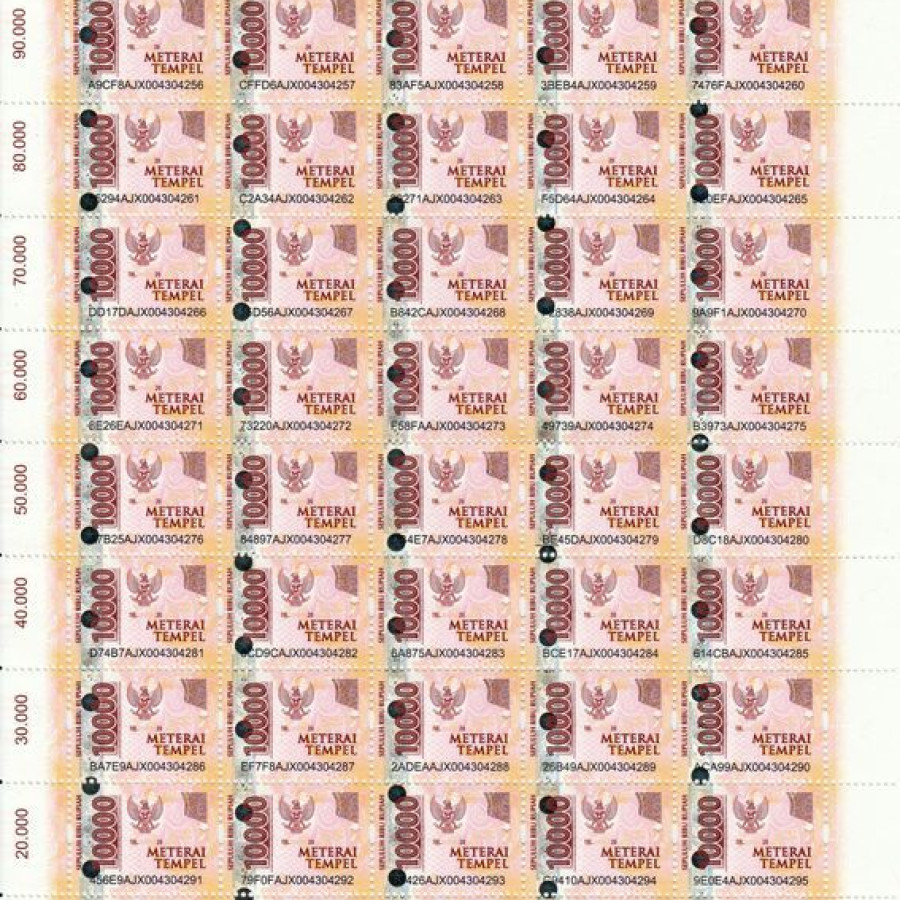 Meterai Tempel 10.000 Isi 50 Pcs