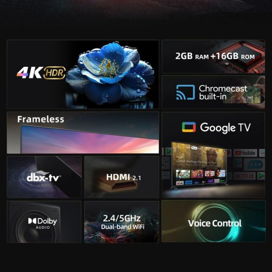 TV CHANGHONG GOOGLE TV 50 INCH U50G7P PRO - detail