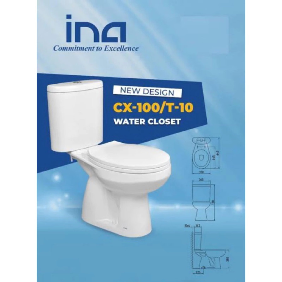 CLOSET DUDUK INA T10/CX-100 PUTIH - utama