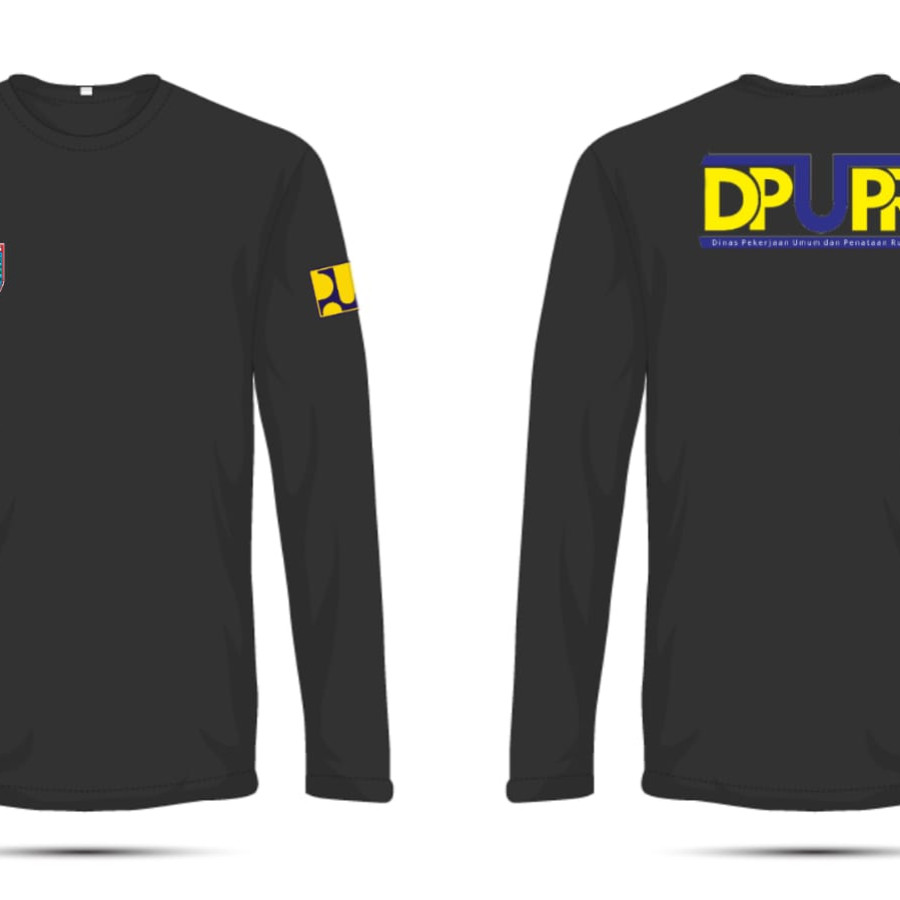 Kaos kerah lengan panjang custom