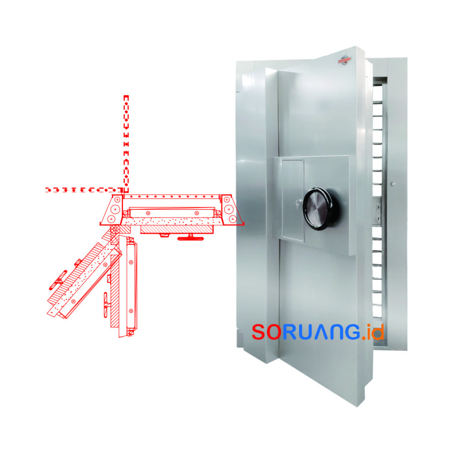 Pintu Khasanah Sargentsafe X-Vault Door 3,5 inch - Finishing Stainless Steel