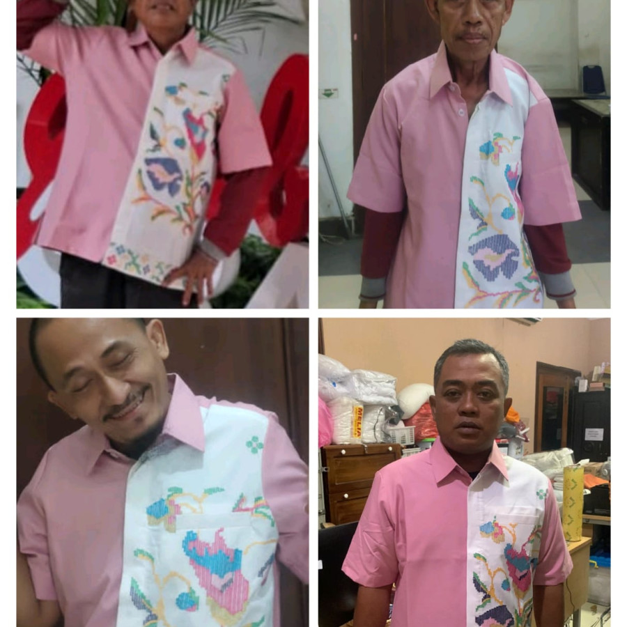 Kemeja Lengan Pendek Soft Pink