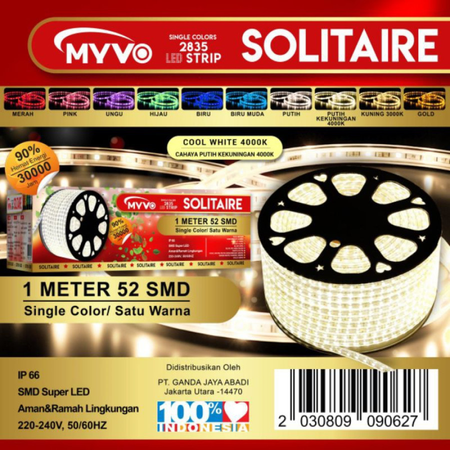 LAMPU SOLITAIRE LED STRIP IGHT 1 ROLL 100M MYVO SOLITAIRE LED STRIP LIGHT SMD2835