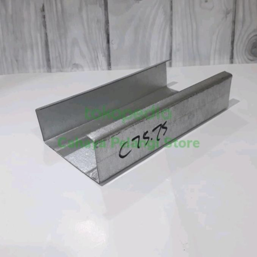 Ideal Baja Ringan C75 0.75 0,75 Kanal C Usuk Rangka Atap Galvalum - samping