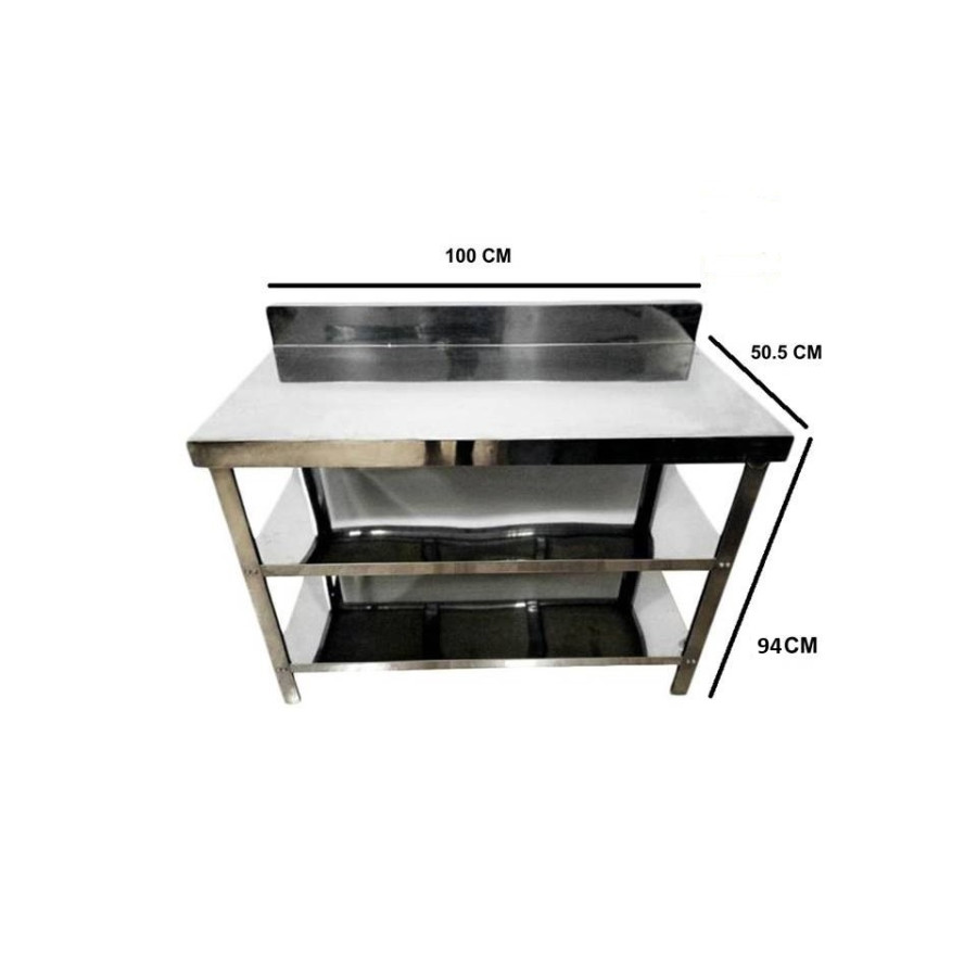 MEJA STAINLESS STEEL. MEJA DAPUR - depan