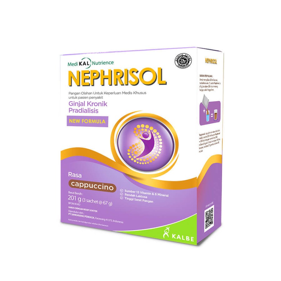 NEPHRISOL CAPUCHINO 201 GRAM (3 SACHET @ 67 GRAM)